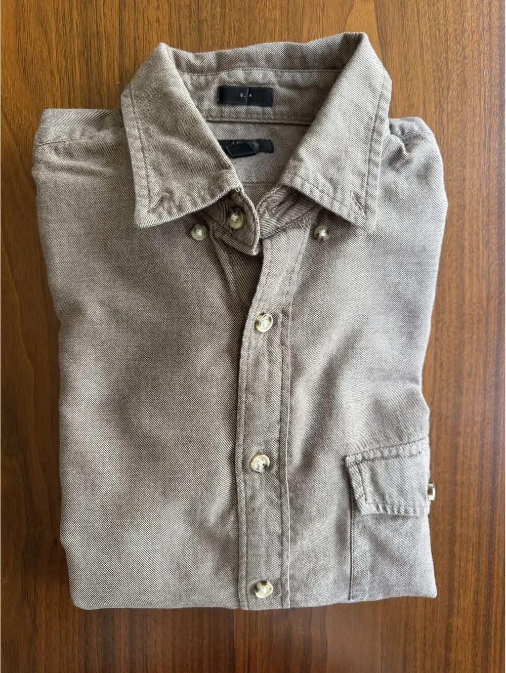 J.Crew Men's Long Sleeve Button-Down Shirt Heathered Brown - Size M